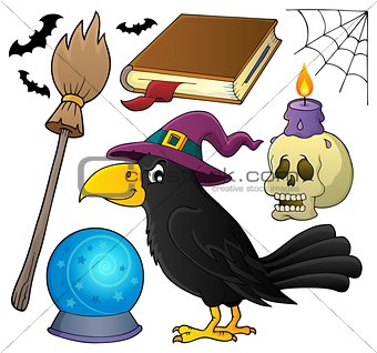 Witch crow theme set 1