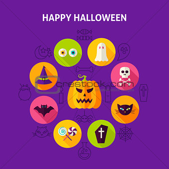 Happy Halloween Infographic Concept