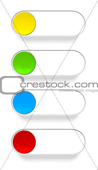 a push button in different colors