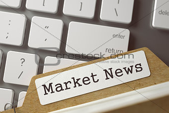 Index Card Market News. 3D Rendering.