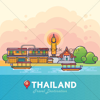 Thailand Travel Destination Concept