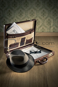 Vintage businessman briefcase