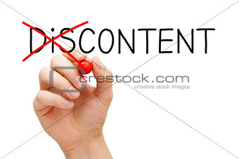 Content Not Discontent Concept
