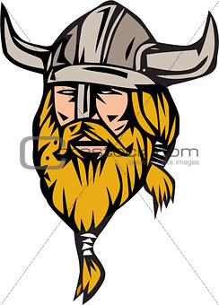 Viking Warrior Head Retro