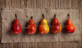 colorful pears