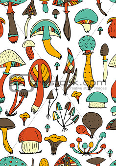 Mushrooms, seamless pattern for your design