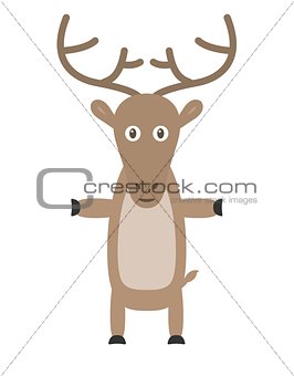 Funny reindeer character
