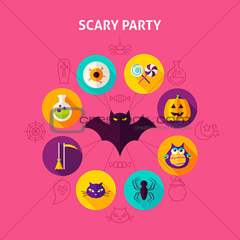 Scary Party Infographic Concept