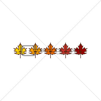Vector autumn maple leaves icons