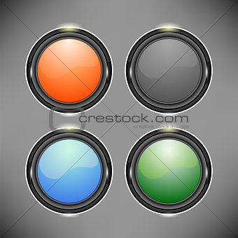 Colorful Glass Buttons