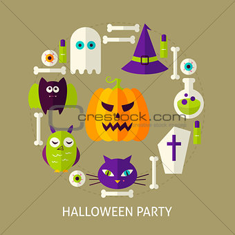 Halloween Party Greeting Card