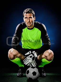 goalkeeper soccer man isolated