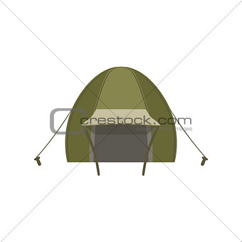 Green Tent Set With Ropes And Pegs