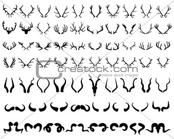 silhouettes of horns