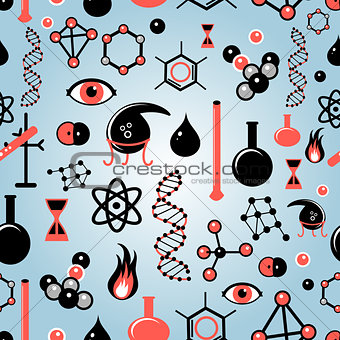 Seamless pattern of chemical elements