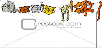 cats with frame cartoon design