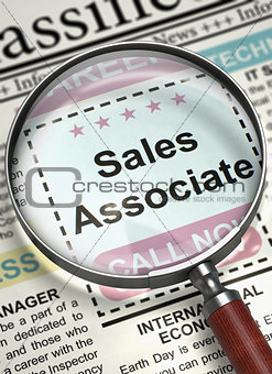 Job Opening Sales Associate. 3D.