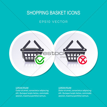 Vector shopping basket icons