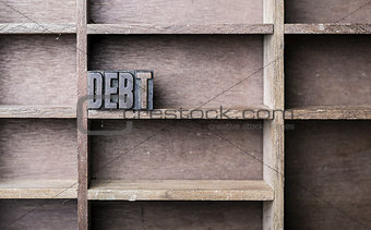 Wooden Letter Debt