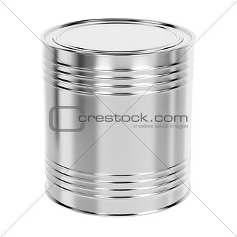 Tin can isolated on white