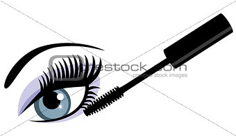 vector eye with mascara