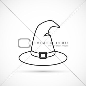 Witch hat outline icon