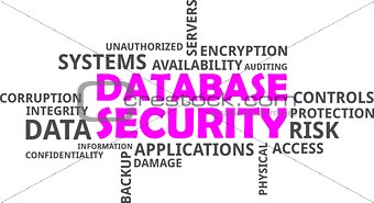 word cloud - database security