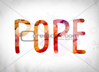 Pope Concept Watercolor Word Art