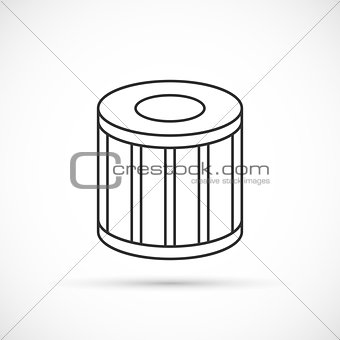 Car oil filter outline icon