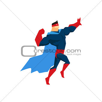 Superhero in Action, silhouette in different poses