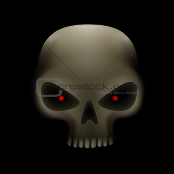 skull with red eyes