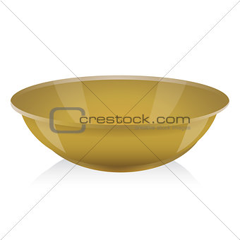 Ocher bowl vector