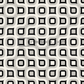 Vector Seamless  Rounded Grid Truchet Pattern