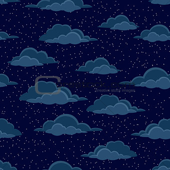 Night Sky with Clouds, Seamless