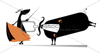 Dog bullfight