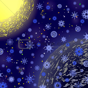 Winter Snowflake Blue Pattern