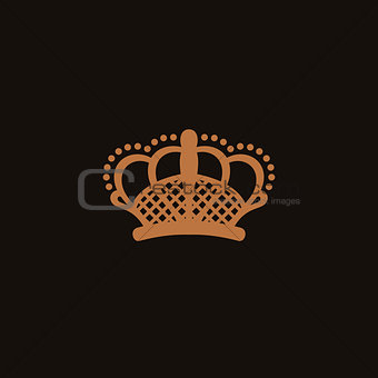 Crown logo black and beige style
