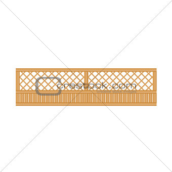 See-Through Wooden Fence Design Element Template