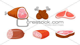 Fresh meat products set