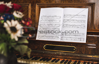 Old Piano with Notes