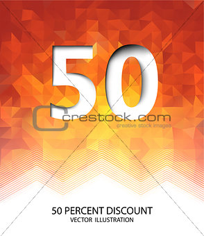Fifty Percent Discount Vector Illustration