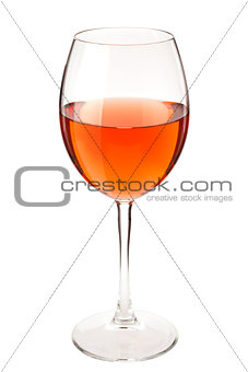 Glass of straw color Wine