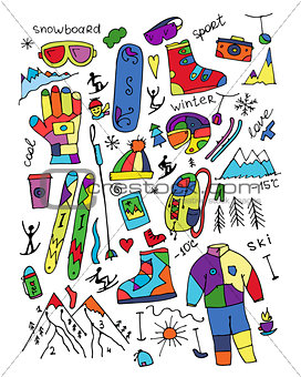 Skiing collection, sketch for your design