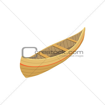 Indian Wooden Canoe Type Of Boat Icon