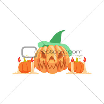 Halloween Pumpkin Lantern As Autumn Attribute