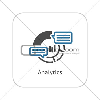 Analytics Icon. Flat Design.