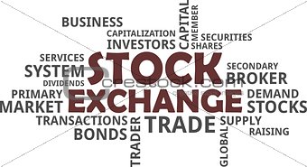 word cloud - stock exchange