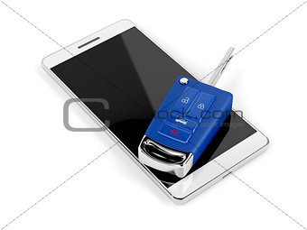 Smartphone and car key
