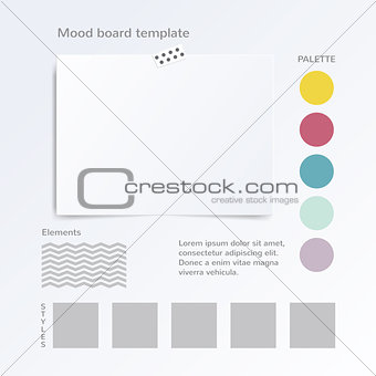 Mock up vector template isolated on white.