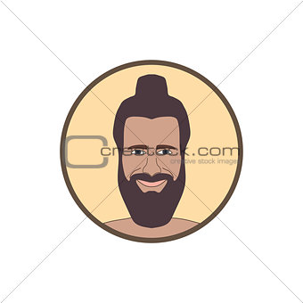 Young man with beard icon